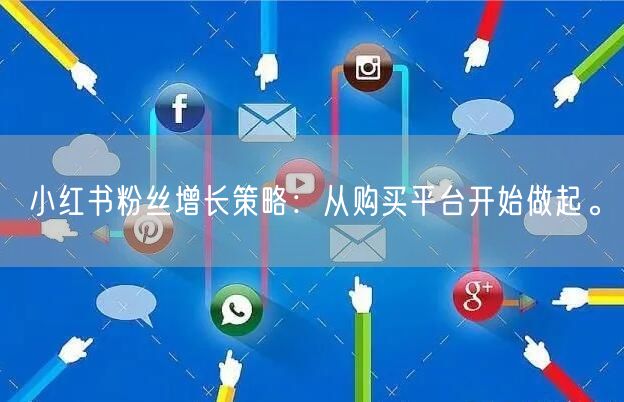 小红书粉丝增长策略：从购买平台开始做起。