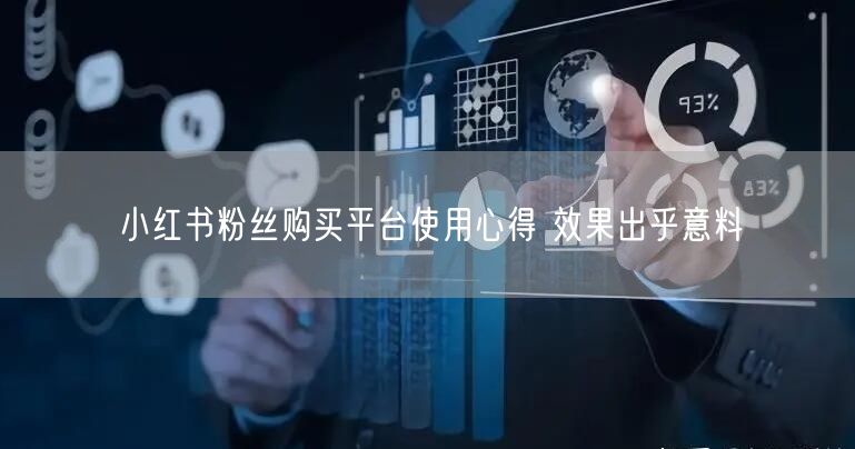 小红书粉丝购买平台使用心得 效果出乎意料