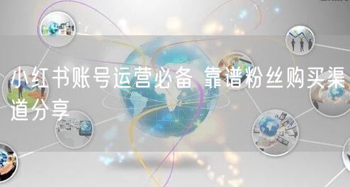 小红书账号运营必备 靠谱粉丝购买渠道分享